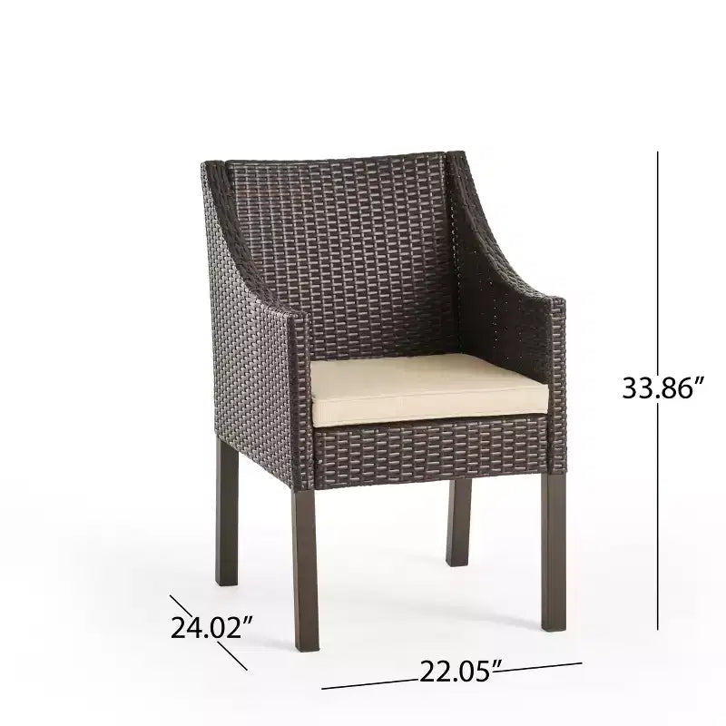 Christopher Knight Home Arrigo Outdoor Acacia Wood and Wicker 3 Piece Bistro Set