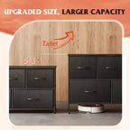 5 Drawer Dresser, Long Fabric Storage Unit for Bedroom, Closet, Living Room, Hallway & Nursery