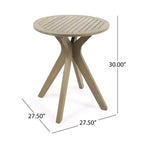 Christopher Knight Home Kent Outdoor Acacia Wood and Wicker 3 Piece Bistro Set