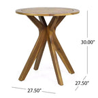 Christopher Knight Home Kent Outdoor Acacia Wood and Wicker 3 Piece Bistro Set