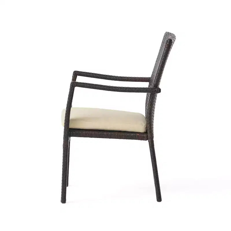 Christopher Knight Home Kent Outdoor Acacia Wood and Wicker 3 Piece Bistro Set