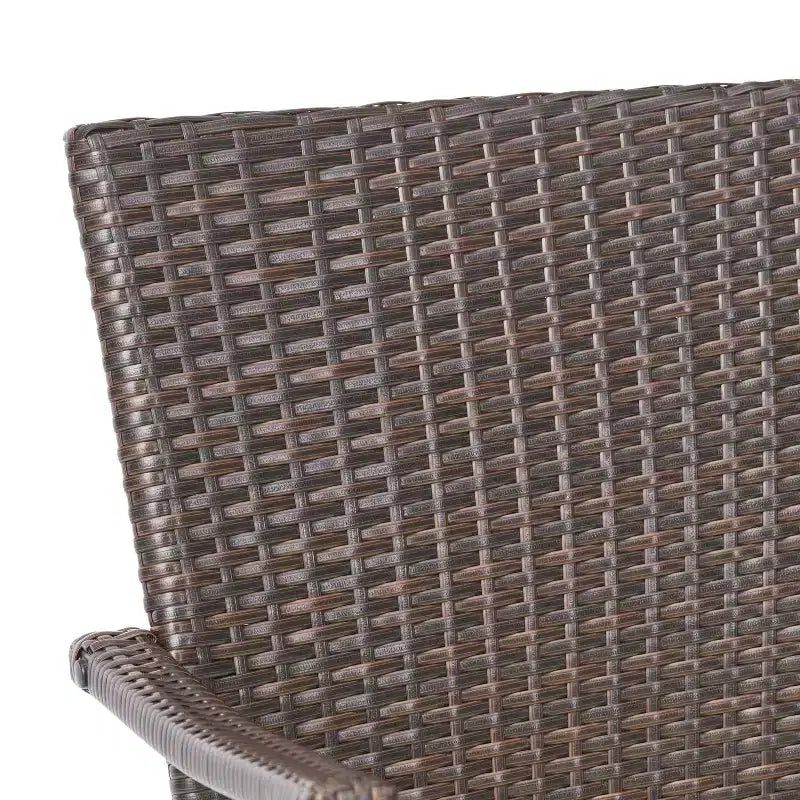 Christopher Knight Home Kent Outdoor Acacia Wood and Wicker 3 Piece Bistro Set