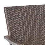 Christopher Knight Home Kent Outdoor Acacia Wood and Wicker 3 Piece Bistro Set