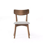 Christopher Knight Home Lareyna 7 Piece Mid-Century Modern Rubberwood Upholstered Dining Set