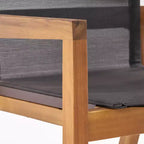 Christopher Knight Home Marcello Outdoor Mesh and Acacia Wood 3 Piece Bistro Set