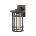 Jordan Aluminum Outdoor Wall Light - 8 x 13.5 - Dimmable, Wet Rated, 1 Bulb, Black Finish