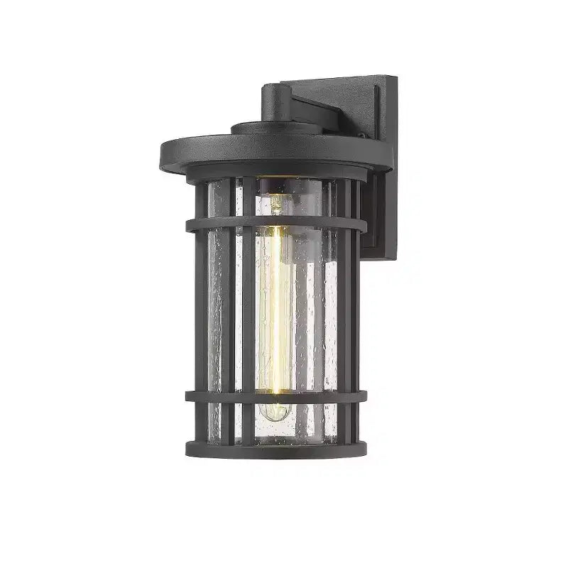 Jordan Aluminum Outdoor Wall Light - 8 x 13.5 - Dimmable, Wet Rated, 1 Bulb, Black Finish