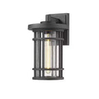 Jordan Aluminum Outdoor Wall Light - 8 x 13.5 - Dimmable, Wet Rated, 1 Bulb, Black Finish