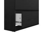 HomeStock Scottsdale 5 Drawer Chest Contemporary Storage Chest Black Wood Grain