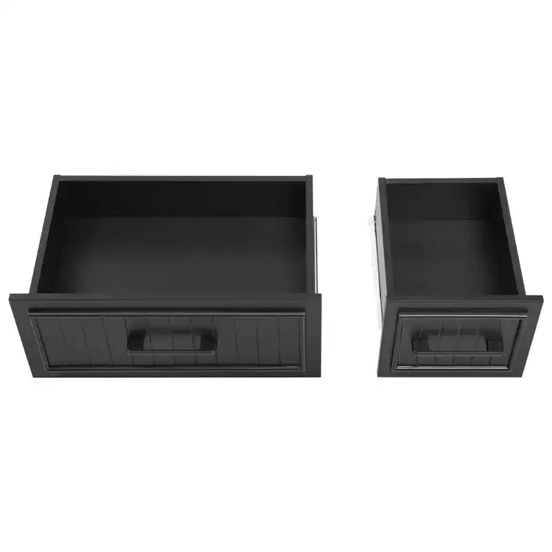 56.5 Rustic Kitchen Island with Power Outlet - Rolling Cart w/ Drop Leaf, 4 Doors & 5 Drawers, Adjustable Shelves & Wheels