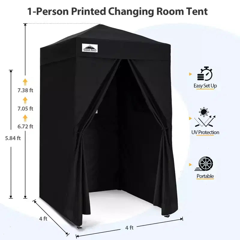 EAGLE PEAK 4x4 Pop Up Canopy, Flex Ultra Compact Portable Privacy Changing Room Photoshoots