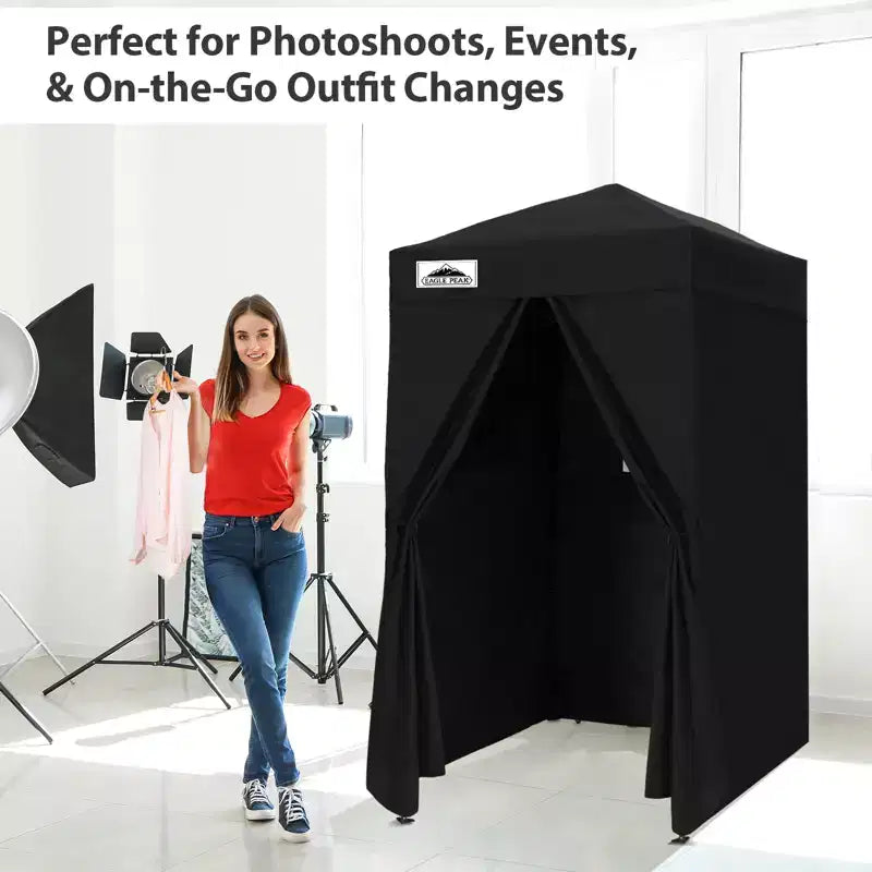 EAGLE PEAK 4x4 Pop Up Canopy, Flex Ultra Compact Portable Privacy Changing Room Photoshoots