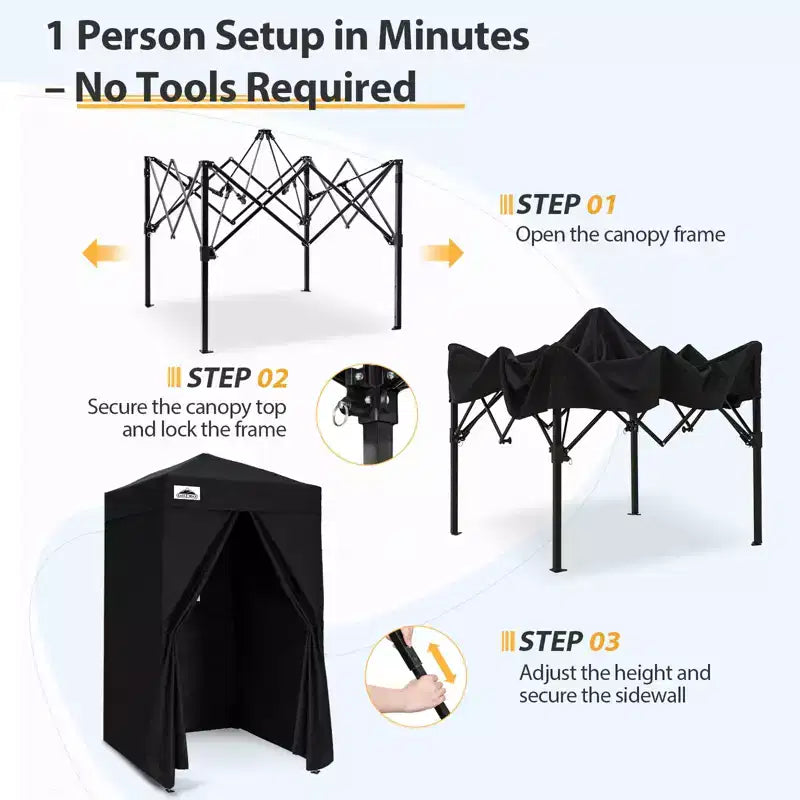 EAGLE PEAK 4x4 Pop Up Canopy, Flex Ultra Compact Portable Privacy Changing Room Photoshoots
