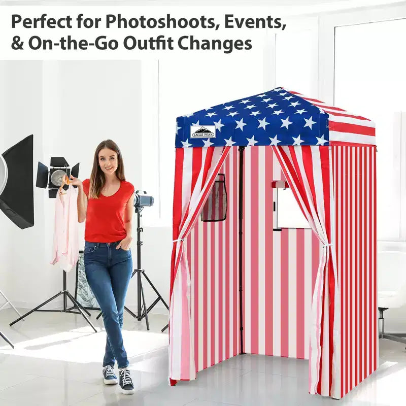 EAGLE PEAK 4x4 Pop Up Canopy, Flex Ultra Compact Portable Privacy Changing Room Photoshoots