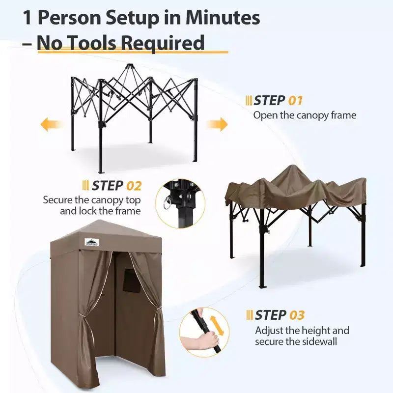 EAGLE PEAK 4x4 Pop Up Canopy, Flex Ultra Compact Portable Privacy Changing Room Photoshoots