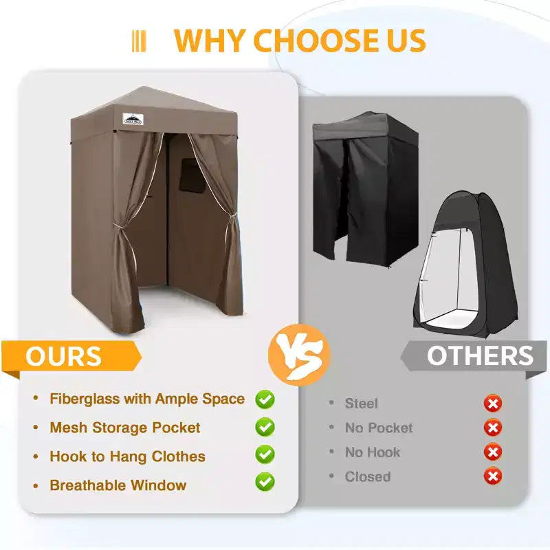 EAGLE PEAK 4x4 Pop Up Canopy, Flex Ultra Compact Portable Privacy Changing Room Photoshoots