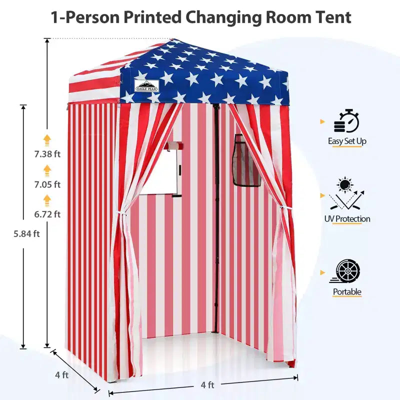 EAGLE PEAK 4x4 Pop Up Canopy, Flex Ultra Compact Portable Privacy Changing Room Photoshoots