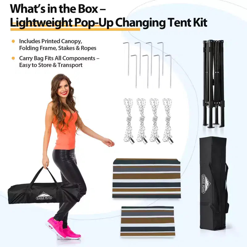 EAGLE PEAK 4x4 Pop Up Canopy, Flex Ultra Compact Portable Privacy Changing Room Photoshoots