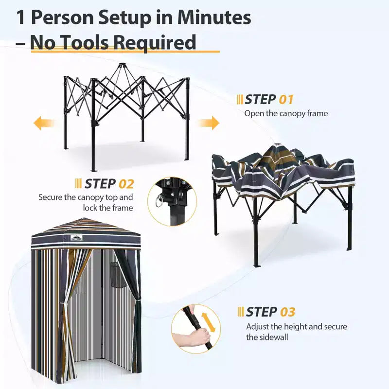 EAGLE PEAK 4x4 Pop Up Canopy, Flex Ultra Compact Portable Privacy Changing Room Photoshoots