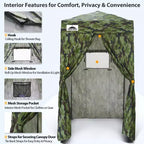 EAGLE PEAK 4x4 Pop Up Canopy, Flex Ultra Compact Portable Privacy Changing Room Photoshoots