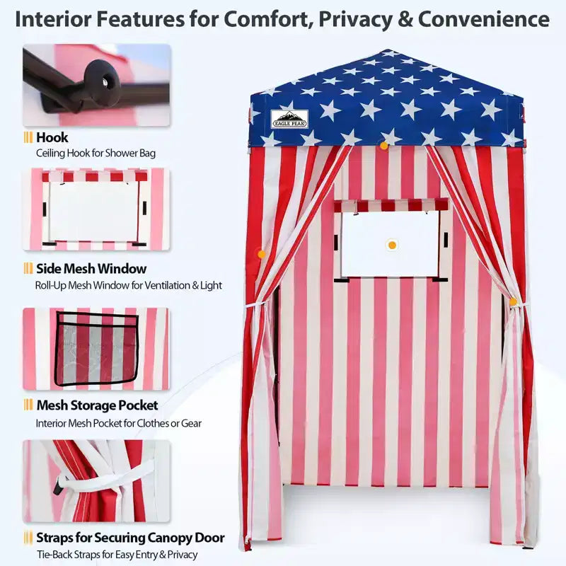 EAGLE PEAK 4x4 Pop Up Canopy, Flex Ultra Compact Portable Privacy Changing Room Photoshoots