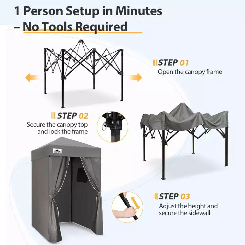 EAGLE PEAK 4x4 Pop Up Canopy, Flex Ultra Compact Portable Privacy Changing Room Photoshoots