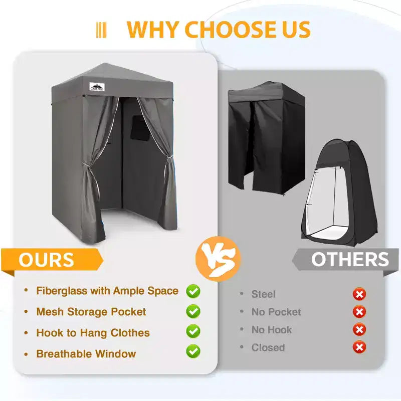 EAGLE PEAK 4x4 Pop Up Canopy, Flex Ultra Compact Portable Privacy Changing Room Photoshoots