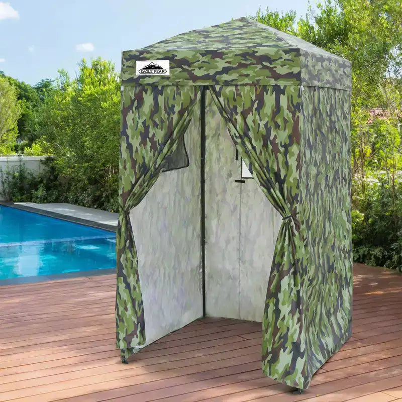 EAGLE PEAK 4x4 Pop Up Canopy, Flex Ultra Compact Portable Privacy Changing Room Photoshoots