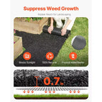 VEVOR Rubber Mulch for Landscaping, Recycled Rubber Mulch Mat 96 x 22 in, Permanent Rubber Pathway, Natural-Looking Black Mulch Garden Edging Border