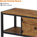 Rustic Brown 65 Inch TV Stand, Farmhouse Style Cabinet with Storage for TVs up to 75 Inch, Ideal for Living Room