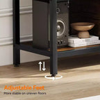 Rustic Brown 65 Inch TV Stand, Farmhouse Style Cabinet with Storage for TVs up to 75 Inch, Ideal for Living Room