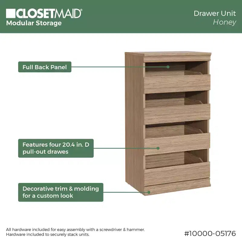 ClosetMaid Modular Storage 4-Drawer Unit - ClosetMaid