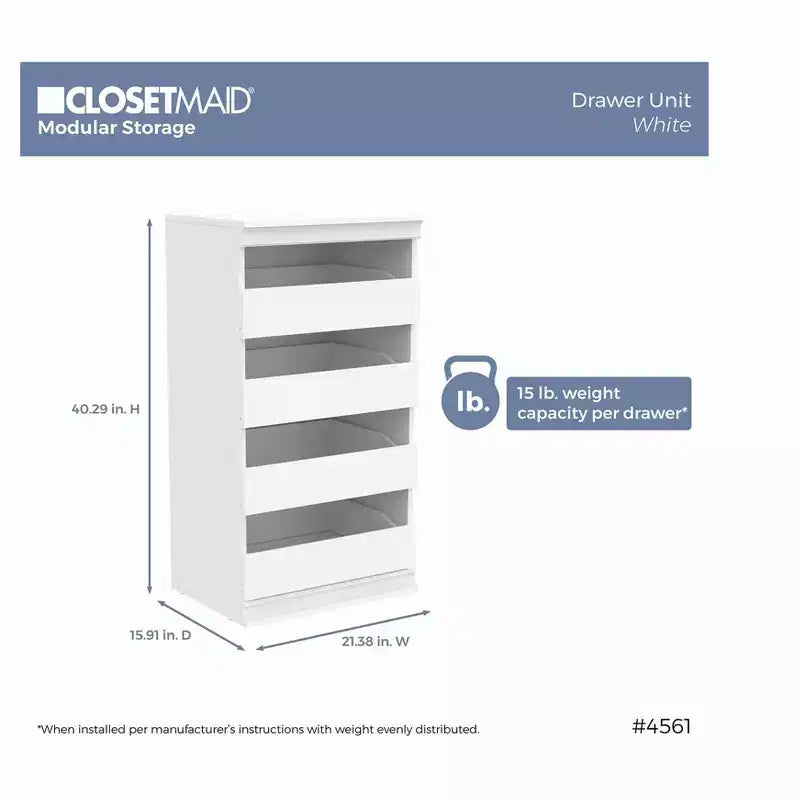 ClosetMaid Modular Storage 4-Drawer Unit - ClosetMaid
