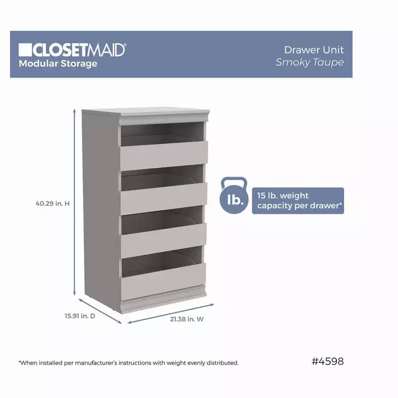 ClosetMaid Modular Storage 4-Drawer Unit - ClosetMaid