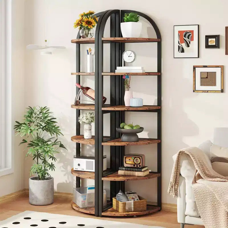 71.65 Narrow Space Saving Tall Bookshelf