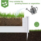 PexFix Outdoor White Rectangular Vinyl Rail and Garden Fence Planter for Vegetables Flowers