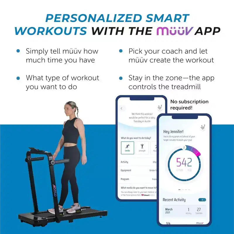 Stamina muuv Treadmill, Foldable Walking Pad, Home Gym Cardio Exercise Machine