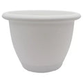 The HC Companies Sevilla Round Self-Watering Pot, Plastic Classic Planter with Internal Disk for Indoor and Outdoor Plants, 12 Inch, White