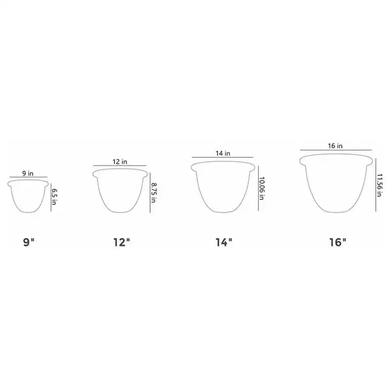 The HC Companies Sevilla Round Self-Watering Pot, Plastic Classic Planter with Internal Disk for Indoor and Outdoor Plants, 12 Inch, White