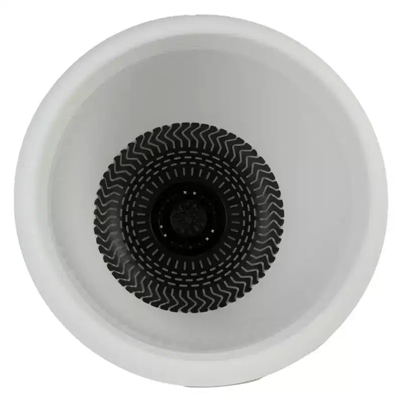 The HC Companies Sevilla Round Self-Watering Pot, Plastic Classic Planter with Internal Disk for Indoor and Outdoor Plants, 12 Inch, White