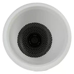 The HC Companies Sevilla Round Self-Watering Pot, Plastic Classic Planter with Internal Disk for Indoor and Outdoor Plants, 12 Inch, White