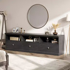 70in TV Stand for TVs up to 80, Mid Century Modern Entertainment Center with Drawer, TV Console Media Cabinet for Living Room, Bedroom