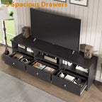 70in TV Stand for TVs up to 80, Mid Century Modern Entertainment Center with Drawer, TV Console Media Cabinet for Living Room, Bedroom