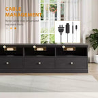 70in TV Stand for TVs up to 80, Mid Century Modern Entertainment Center with Drawer, TV Console Media Cabinet for Living Room, Bedroom