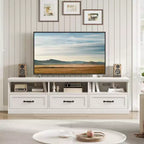 70in TV Stand for TVs up to 80, Mid Century Modern Entertainment Center with Drawer, TV Console Media Cabinet for Living Room, Bedroom