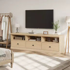 70in TV Stand for TVs up to 80, Mid Century Modern Entertainment Center with Drawer, TV Console Media Cabinet for Living Room, Bedroom
