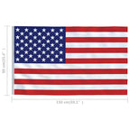 vidaXL US Flag Multicolor 68D 100% polyester Large Durable US Flag