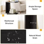 Tribesigns C-Shaped End Table with 2-Tier Storage Shelves