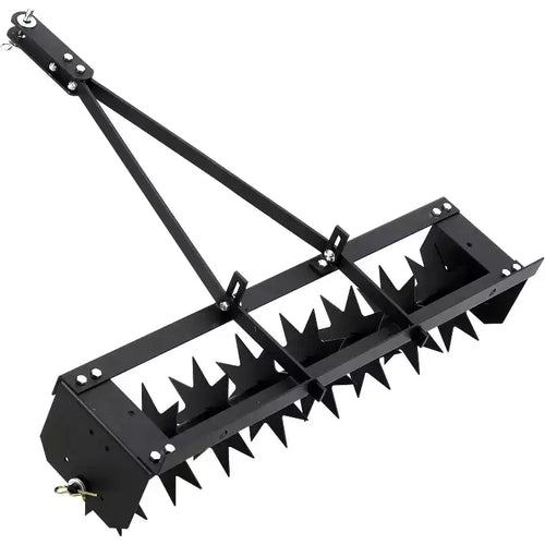 32 Tow Behind Spike Aerator, Tow Behind Lawn Plug Aerator with Soil Penetrator Spikes for Lawn, Yard and Garden