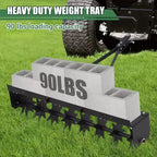 32 Tow Behind Spike Aerator, Tow Behind Lawn Plug Aerator with Soil Penetrator Spikes for Lawn, Yard and Garden